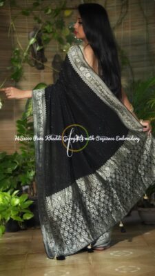 Pure Georgette Sequence Sarees (13)