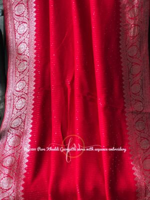 Pure Georgette Sequence Sarees (14)