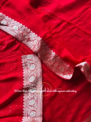 Pure Georgette Sequence Sarees (16)