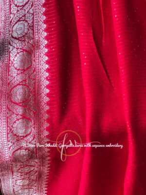 Pure Georgette Sequence Sarees (2)