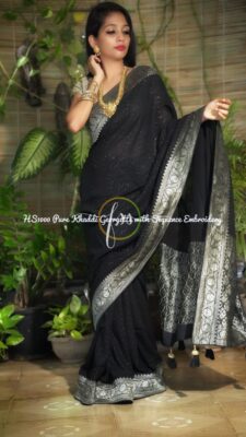 Pure Georgette Sequence Sarees (22)