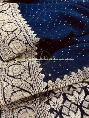 Pure Georgette Sequence Sarees (25)