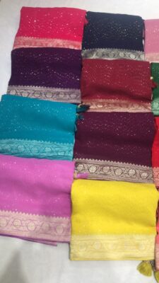 Pure Georgette Sequence Sarees (32)