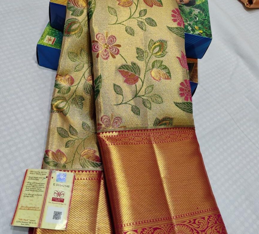 Pure Kanchi Pattu Silk Tissue Sarees (6)