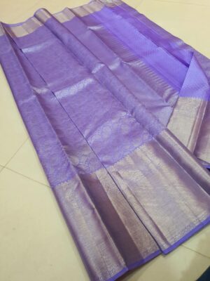 Pure Kanchipuram Silk Silver Weaving Sarees (8)