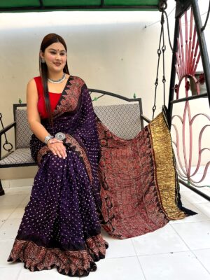Pure Modal Silk Ajrakh Sarees (6)