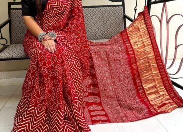 Pure Modal Silk Lagdi Patta Traditional Sarees (11)