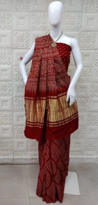 Pure Modal Silk Lagdi Patta Traditional Sarees (14)