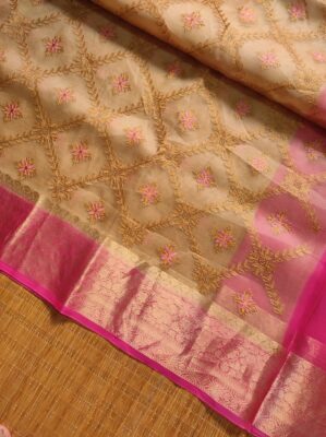 Pure Organza Silk Sarees With Blouse (12)
