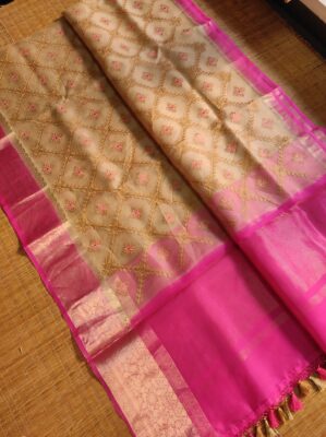 Pure Organza Silk Sarees With Blouse (21)