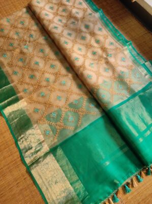 Pure Organza Silk Sarees With Blouse (26)