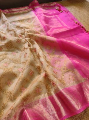 Pure Organza Silk Sarees With Blouse (28)