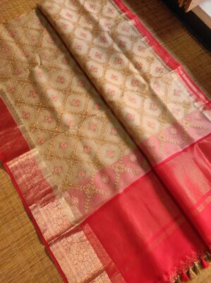 Pure Organza Silk Sarees With Blouse (4)