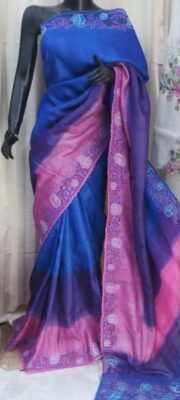 Pure Tussar Cutwork Sarees With Blouse (5)