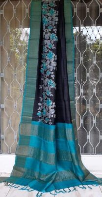 Pure Tussar Silk With Zari Border (24)