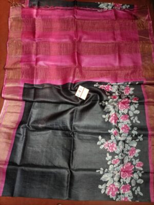 Pure Tussar Silk With Zari Border (30)