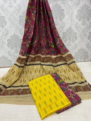 Kalamkari Ikkath Cotton Dresses (30)
