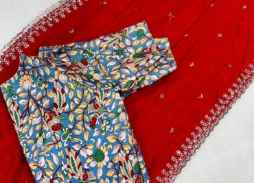 Chinnon Crepe Embroidary Sarees (14)