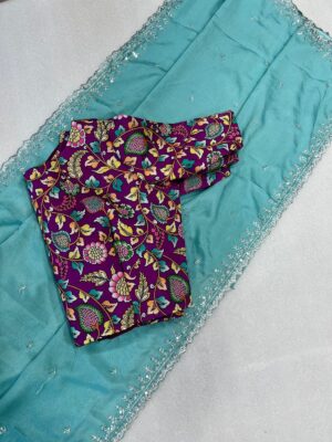 Chinnon Crepe Embroidary Sarees (16)