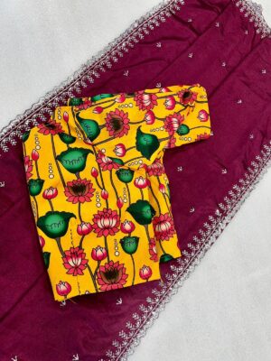 Chinnon Crepe Embroidary Sarees (18)