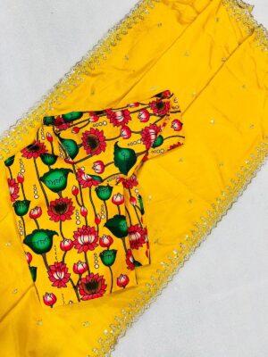 Chinnon Crepe Embroidary Sarees (19)