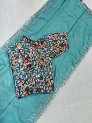 Chinnon Crepe Embroidary Sarees (20)