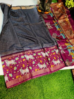 Cotton Pattu Georget Style Sarees (10)