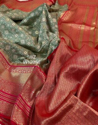 New Banarasi Ajrakh Weaving Sarees (14)
