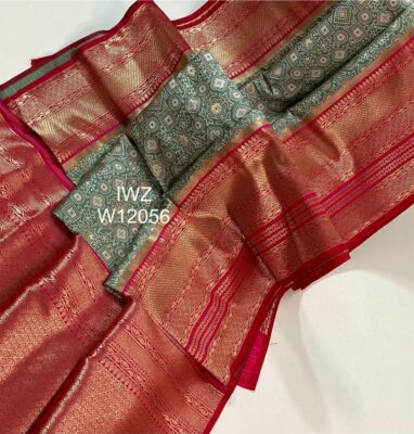 New Banarasi Ajrakh Weaving Sarees (15)