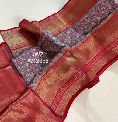 New Banarasi Ajrakh Weaving Sarees (19)