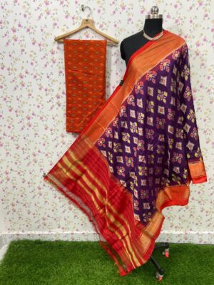 Pure Ikkath Silk Dress Materials Online (10)