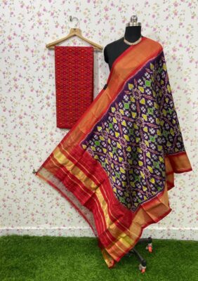 Pure Ikkath Silk Dress Materials Online (14)