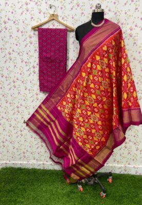 Pure Ikkath Silk Dress Materials Online (20)