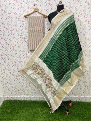 Pure Ikkath Silk Dress Materials Online (28)