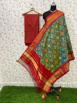 Pure Ikkath Silk Dress Materials Online (34)