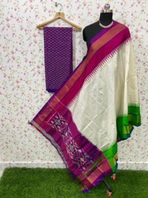 Pure Ikkath Silk Dress Materials Online (35)
