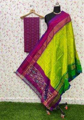 Pure Ikkath Silk Dress Materials Online (41)