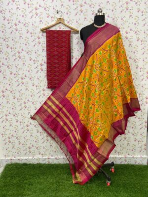 Pure Ikkath Silk Dress Materials Online (45)