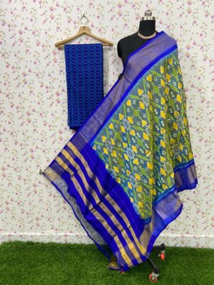 Pure Ikkath Silk Dress Materials Online (52)