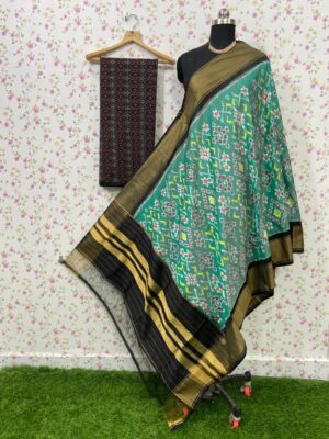 Pure Ikkath Silk Dress Materials Online (55)