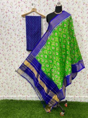 Pure Ikkath Silk Dress Materials Online (56)
