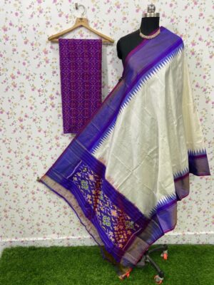 Pure Ikkath Silk Dress Materials Online (6)