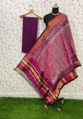 Pure Ikkath Silk Dress Materials Online (8)