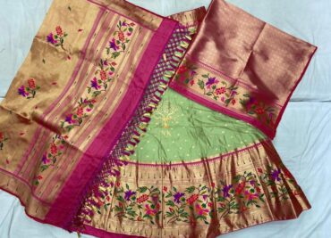 Semi Stritched Banaras Soft Silk Lehangas (1)