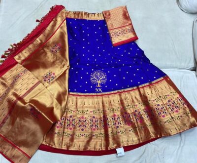 Semi Stritched Banaras Soft Silk Lehangas (13)