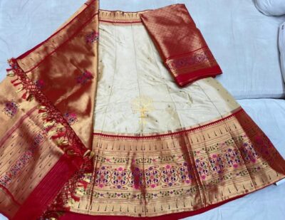 Semi Stritched Banaras Soft Silk Lehangas (2)