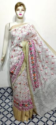 Beautiful Linen Silk Embroidary Sarees (44)