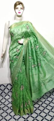 Beautiful Linen Silk Embroidary Sarees (53)