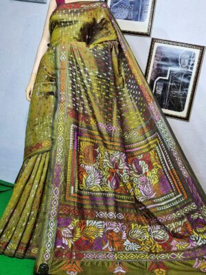 Blended Banglori Silk Kantha Work Sarees (1)