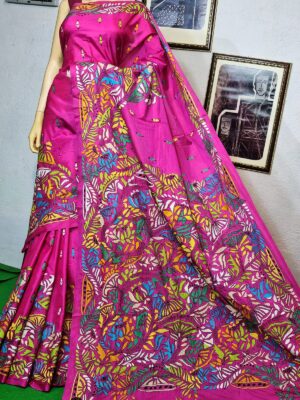 Blended Banglori Silk Kantha Work Sarees (18)